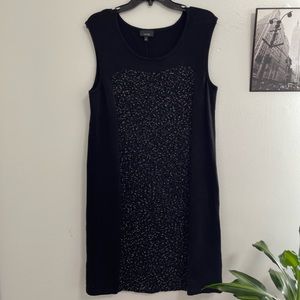 Apt. 9 Black Paneled Boucle Sweater sleeveless Dress
